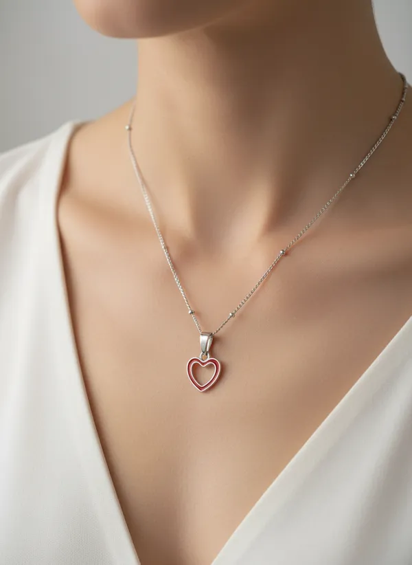 Red_Enamel_Heart_Pendant_Necklace_Minimal_Stylish_Love_Pendant_For_Women_925_Sterling_Silver